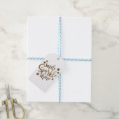 KLEINE SPARKLE SHINE, GOLDEN GLITTER STAR CADEAULABEL (Met Touw)