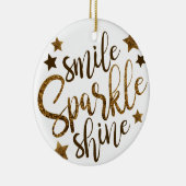 KLEINE SPARKLE SHINE, GOLDEN GLITTER STAR KERAMISCH ORNAMENT (Rechts)