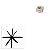 Kleine Sparkle Star - sneeuw - sneeuwvlok - modern Rubberstempel (Gestempeld)