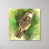 Kleine Sparrow Canvas Afdrukken - Schilderen - Gro (Voorkant)