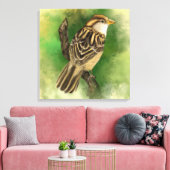 Kleine Sparrow Canvas Afdrukken - Schilderen - Gro (Insitu (Woonkamer))