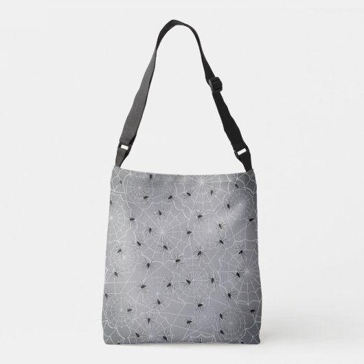 Kleine spinnen op webben crossbody tas (Achterkant)