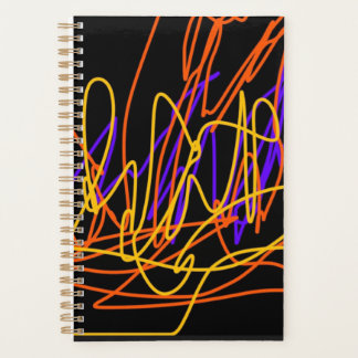 Kleine spiraalplanner met modern neonontwerp planner