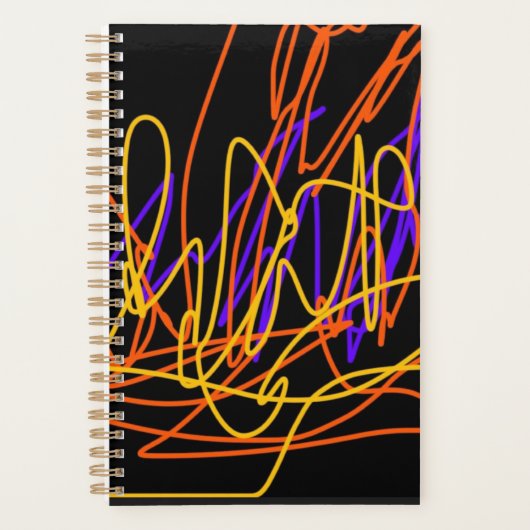 Kleine spiraalplanner met modern neonontwerp planner (Voorkant)