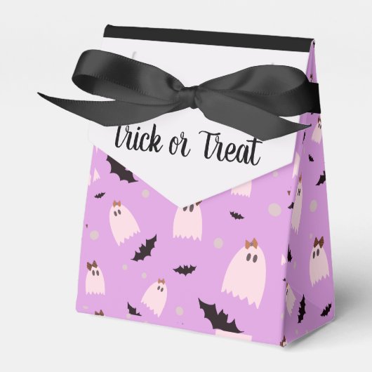 Kleine spoken met Bows Trick or treat Halloween Bedankdoosjes (Voorkant Zijde)