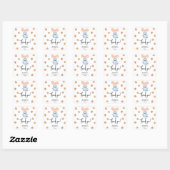 Kleine spook - babyshower bedankt vierkante sticker (Vel)
