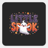 Kleine Spook Creatieve Halloween Stijl Vierkante Sticker (Voorkant)