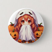 Kleine spook voor Halloween Ronde Button 5,7 Cm (Voorkant)