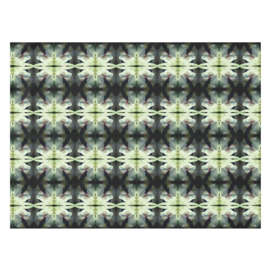 Kleine sprinkhaan op White Azalea Flower Abstract Tafelkleed (Voorkant (Horizontaal))