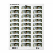 Kleine sprinkhaan op White Azalea Flower Address Etiket (Full Sheet)