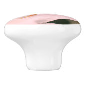 Kleine sprinkhaan op witte zalea keramische knop (Zijkant)