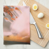 Kleine sprinkhaan op witte zalea theedoek (Quarter Fold)