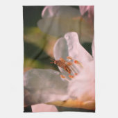 Kleine sprinkhaan op witte zalea theedoek (Verticaal)