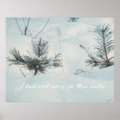 Kleine sprinkhanen onder sneeuw poster (Voorkant)