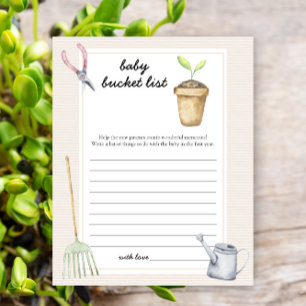 Kleine spruit baby shower - Baby bucket list