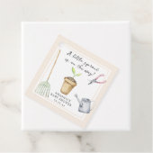 Kleine spruit baby shower bedankjes labels (In situ)