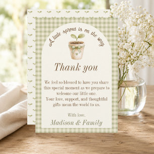 Kleine Spruit Baby Shower Bedankkaart Kaart