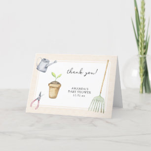 Kleine spruit baby shower bedankt