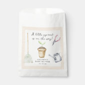 Kleine spruit baby shower bedankzakje (Voorkant)