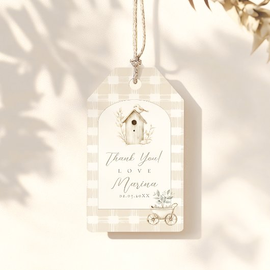 Kleine Spruit Baby Shower Cadeaulabel