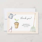 Kleine spruit baby shower dank u bedankkaart (Voorkant)