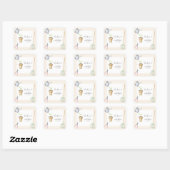Kleine spruit baby shower dank u vierkante sticker (Vel)