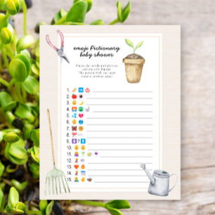 Kleine spruit baby shower - emoji pictionary spel