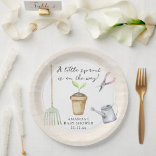 Kleine spruit baby shower papieren bordje
