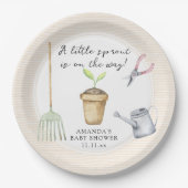 Kleine spruit baby shower papieren bordje (Voorkant)