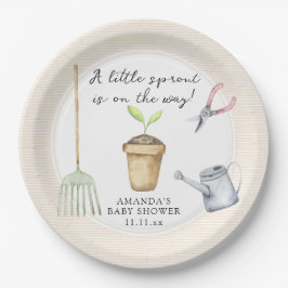 Kleine spruit baby shower papieren bordje