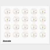 Kleine spruit baby shower ronde sticker (Vel)