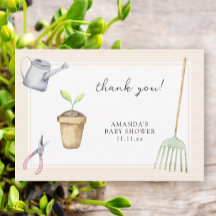 Kleine spruit babyshower bedankt