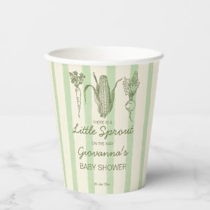 Kleine spruit boerenmarkt baby shower monogram papieren bekers
