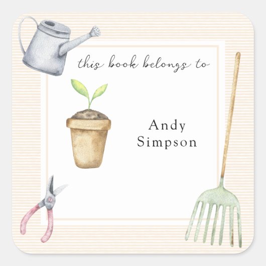 Kleine Spruit Dit boek is van Vierkante Sticker (Voorkant)