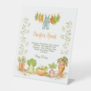 Kleine Spruit Fopspeen Jacht Waterverf Baby Shower Reclamebord Met Voetstuk