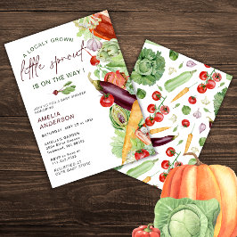 Kleine spruit is op de weg Waterverf Baby shower Kaart