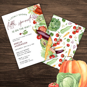 Kleine spruit is op de weg Waterverf Baby shower Kaart