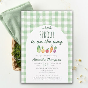 Kleine Spruit Mooie Groenten Watercolor Baby Showe Kaart