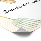 Kleine spruit - snoep en traktaties baby shower poster (Hoek)