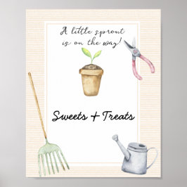 Kleine spruit - snoep en traktaties baby shower poster