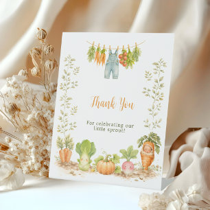 Kleine Spruit Tuin Baby Shower Bedankt Reclamebord Met Voetstuk