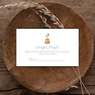 Kleine Spruit Tuin Luier Raffle Baby Shower Informatiekaartje