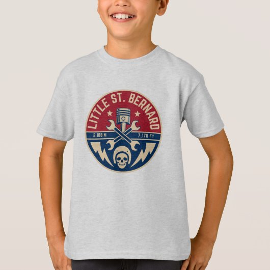 Kleine St Bernard Pass Frans Italië Alpine motobik T-shirt (Voorkant)