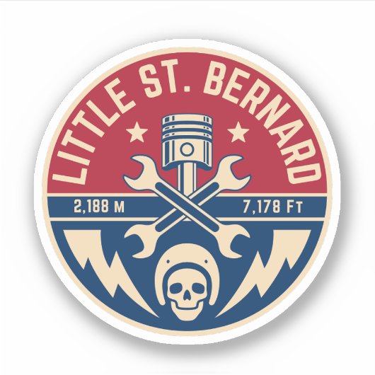 Kleine St Bernard Pass Frans Italië Alpine motorcy Sticker (Voorkant)