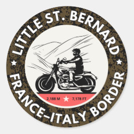 Kleine St Bernardpas franse italie Alpen motorfiet Ronde Sticker