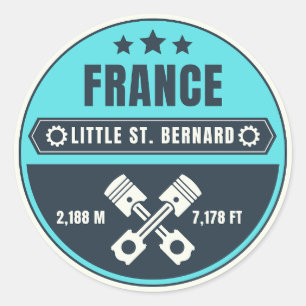 Kleine St Bernardpas franse italie Alpine motorfie Ronde Sticker