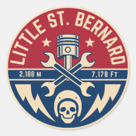 Kleine St Bernardpas franse italie Alpine motorfie Ronde Sticker