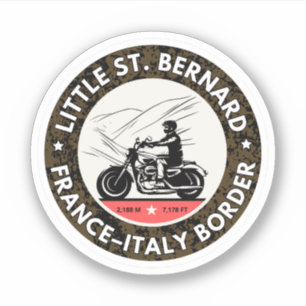 Kleine St Bernardpas franse italie Alpine motorfie Sticker
