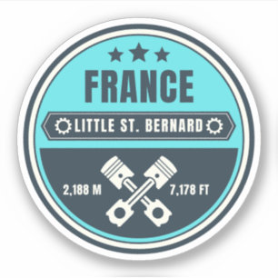 Kleine St Bernardpas franse italie Alpine motorfie Sticker