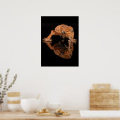 Kleine staafhageweerstand met reflectie poster (Keuken)